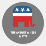 La réponse à 1984 est 1776 autocollants ronds