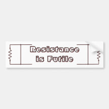 La résistance est futile adhésif pour voiture