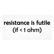 la résistance est futile cartes de vœux avec photo