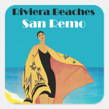 La Riviera échoue le ~ San Remo Stickers Carrés