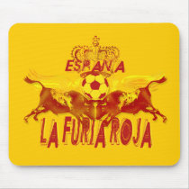 La Roja Twin Toros Raging Bulls futbol kings Mousepad