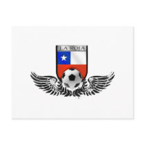 La Roja winged crest for Chile futbol fans Post Card