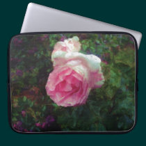 La roseraie rose fleurit la douille d'art de fleur housses pour ordinateur portable