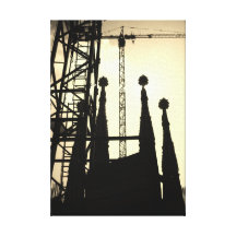 La Sagrada Familia Silhouette, Barcelona Canvas Prints