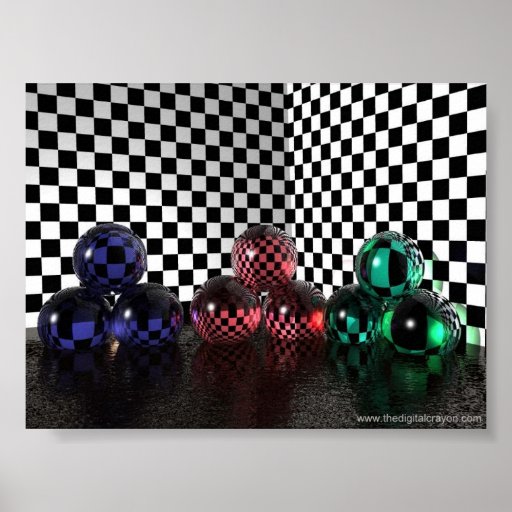 La salle 3D impaire Affiches