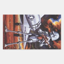 La science-fiction vintage ; Soldats militaires de Autocollants