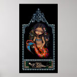La Sirena mermaid day of the dead Art Print