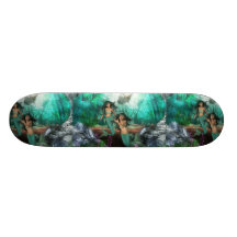 La sirène jumelle la planche à roulettes
