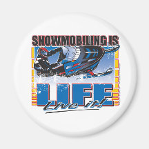 LA SNOWMOBILING-ÊTRE-VIE-zazz Aimant