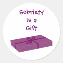 La sobriété est des autocollants d'un cadeau