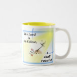 La tasse de l'auteur avec la parodie du psaume 23