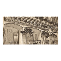 La taverne soutenue de moine cartes de vœux avec photo