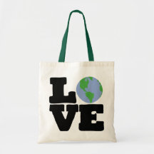 La terre d'amour (texte noir) sac fourre-tout