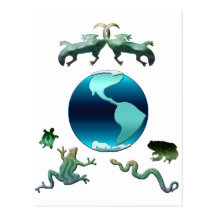 La terre de planète avec Herps Cartes Postales