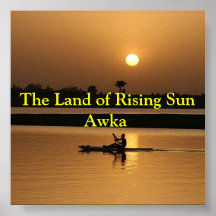 La terre de Soleil Levant, Awka, Nigéria Posters