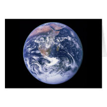La terre vue d'Apollo 17 aka le marbre bleu Carte De Vœux