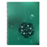 la texture turquoise avec la fleur et le résumé éc carnet