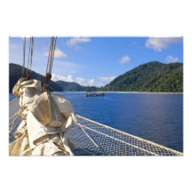 La Thaïlande, mer d'Andaman. Bateau de tondeuse de Tirage Photo