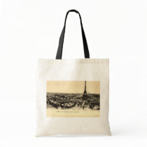 La Tour Eiffel, Paris France c1910 Vintage Canvas Bags