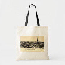 La Tour Eiffel, Paris France c1910 Vintage Canvas Bags