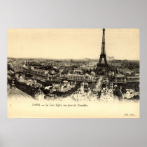 La Tour Eiffel, Paris France c1910 Vintage Print