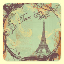 la Tour Eiffel Tower Vintage Style Stickers Tags stickers