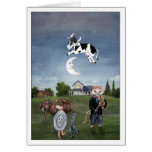 La vache sautée au-dessus de la carte de lune