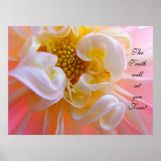 La vérité vous placera libres ! dahlia de rose d'i poster