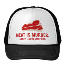 La viande est meurtre, meurtre savoureux casquettes