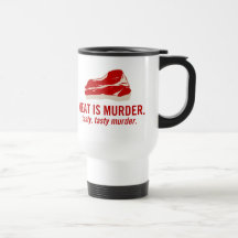 La viande est meurtre, meurtre savoureux tasse à café