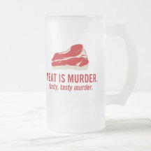 La viande est meurtre, meurtre savoureux tasse à café