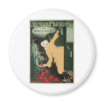 La Victoria Arduino Vintage Coffee Drink Ad Art Fridge Magnets