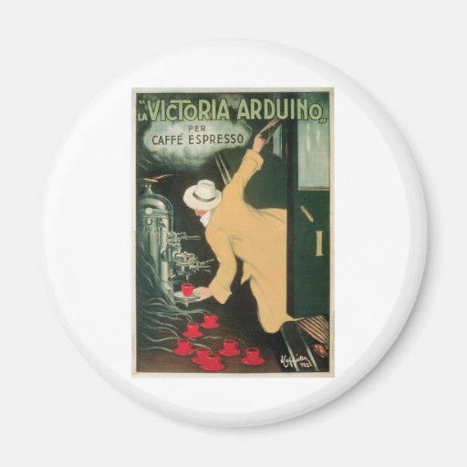 La Victoria Arduino Vintage Coffee Drink Ad Art Fridge Magnets
