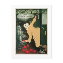 La Victoria Arduino Vintage Coffee Drink Ad Art Post Card