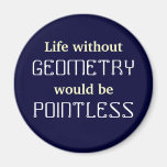 La vie de maths sans, la GÉOMÉTRIE serait INJUSTIF Magnets Pour Réfrigérateur