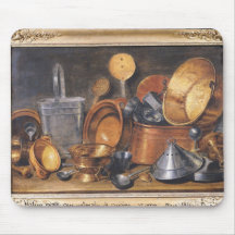 La vie toujours avec des ustensiles de cuisine tapis de souris
