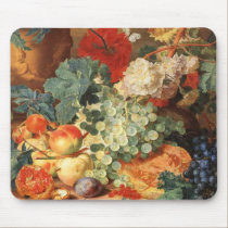La vie toujours avec les fleurs et le fruit tapis de souris