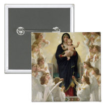La Vierge avec Angels, 1900 Badge Avec Épingle