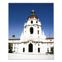 La ville hôtel de Pasadena rougeoyant Impressions Photographiques