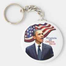 La Virginie pour le keychain de campagne d'Obama 2 Porte-clef