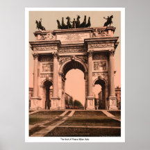 La voûte de la paix, Milan, Italie Affiches