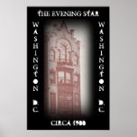 LA VUE D'AFFICHE D'ÉTOILE DU SOIR DE WASHINGTON CI
