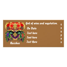 La vue de Bacchus de mythologie de mardi gras veui Doubles Cartes