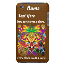 La vue de clown de mardi gras note svp coques iPod Case-Mate