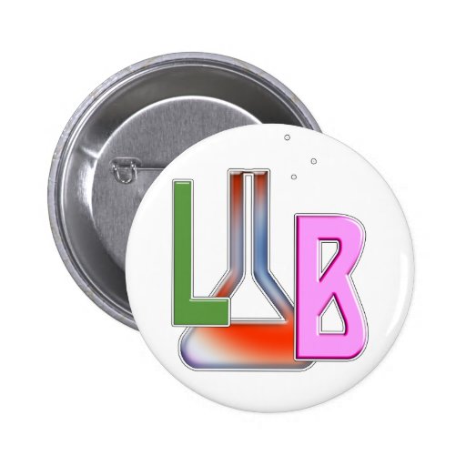 LAB FLASK LOGO LABORATORY BUTTONS Zazzle