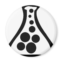 lab flask fridge magnet