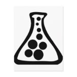 lab flask post card