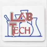 Lab Tech with Beakers and Flasks (Laboratory Tech) Mouse Mats