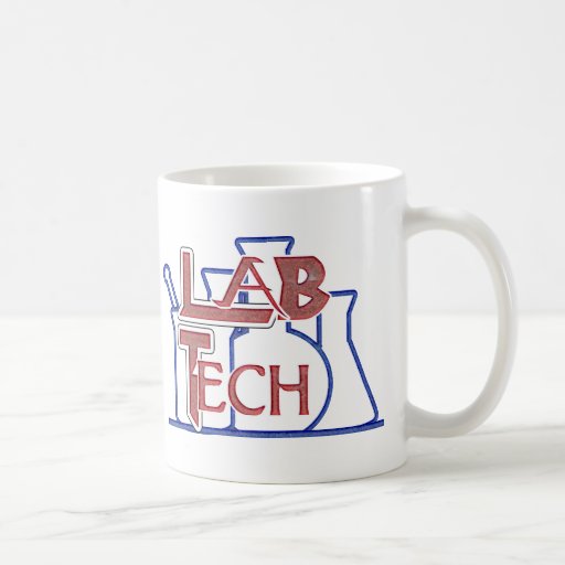 Lab Tech with Beakers and Flasks (Laboratory Tech) Coffee Mugs