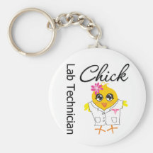 Lab Technician Chick Key Chain